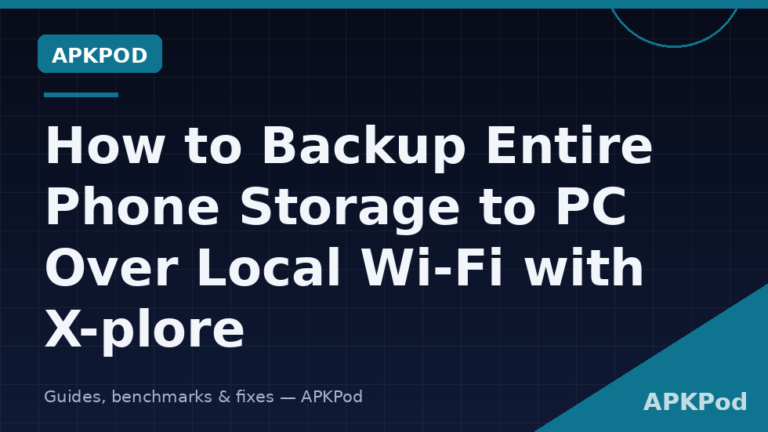 How to Backup Entire Phone Storage to PC Over Local Wi-Fi with X-plore