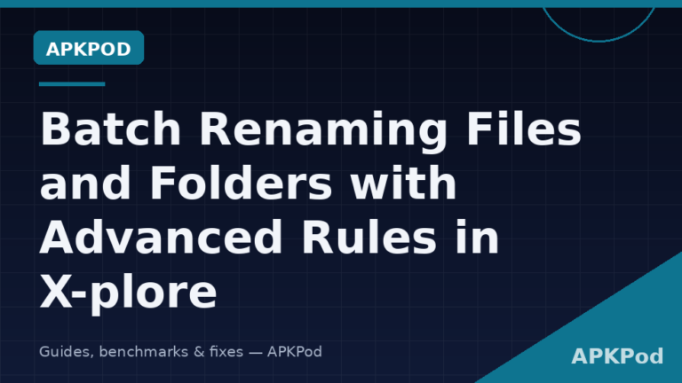 Batch Renaming Files and Folders with Advanced Rules in X-plore