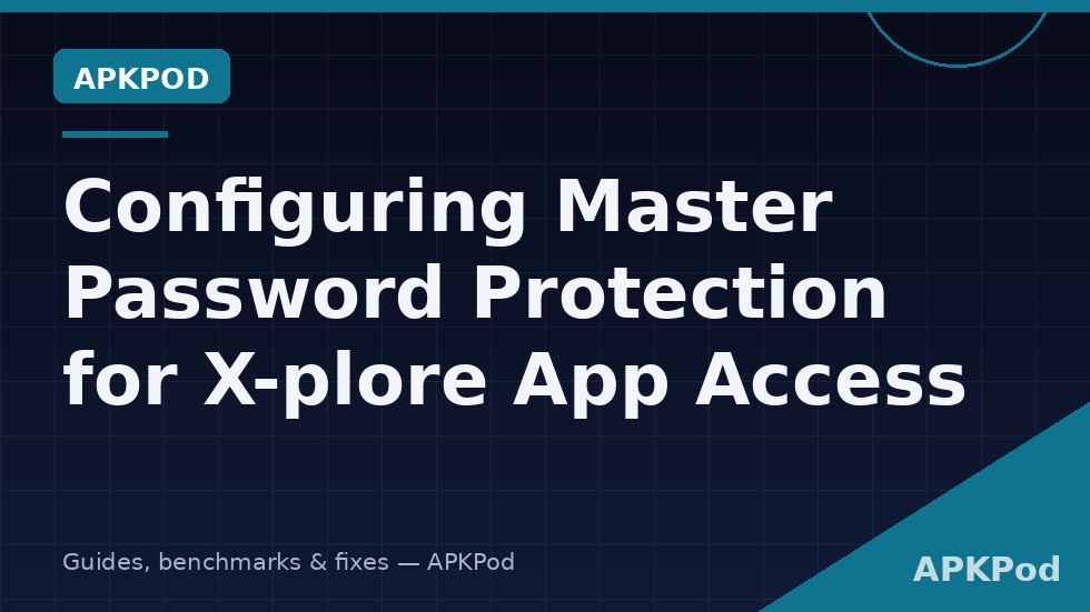 Master password prompt shown before the X-plore folder tree becomes visible on app launch