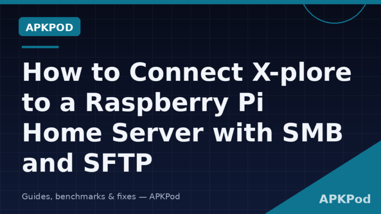 How to Connect X-plore to a Raspberry Pi Home Server with SMB and SFTP