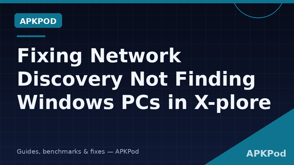 Diagram of network discovery broadcasts from a phone being blocked by router isolation and a stopped Windows discovery service