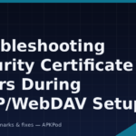 Troubleshooting Security Certificate Errors During SFTP/WebDAV Setup