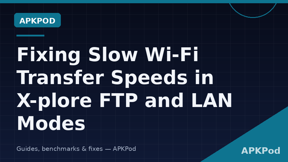 X-plore file copy in progress with Wi-Fi band and channel settings shown for speed troubleshooting