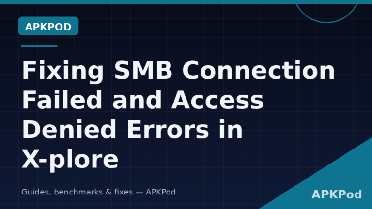 Fixing SMB Connection Failed and Access Denied Errors in X-plore