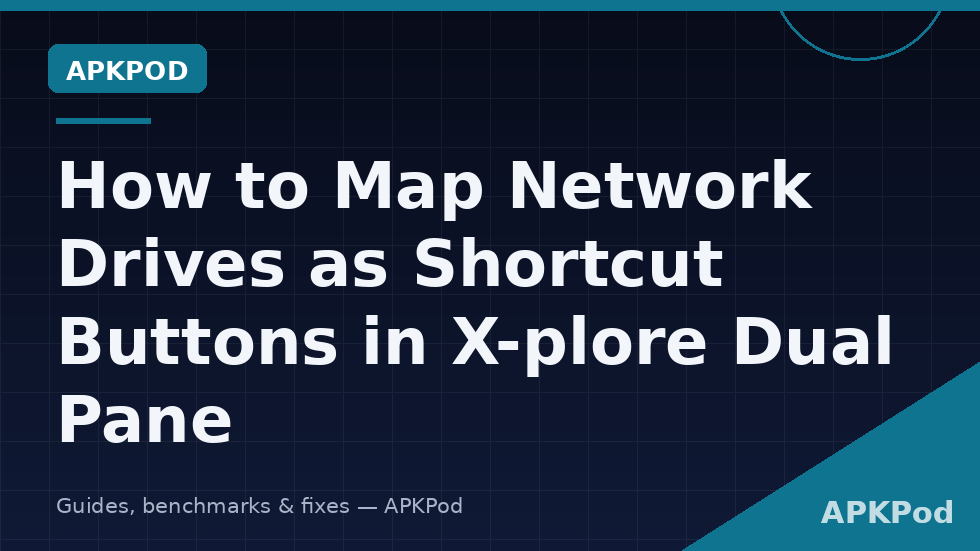 X-plore dual pane on Android with mapped network drive shortcuts for a PC share, NAS library and router USB drive
