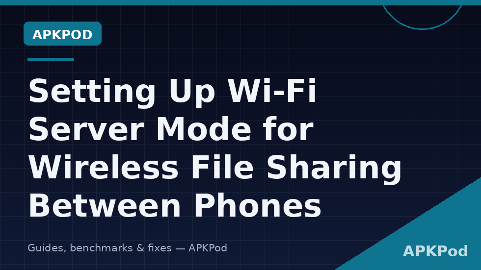 Setup WiFi server mode Xplore mobile sharing screen showing server address, shared folder and connection details