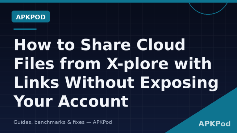 How to Share Cloud Files from X-plore with Links Without Exposing Your Account