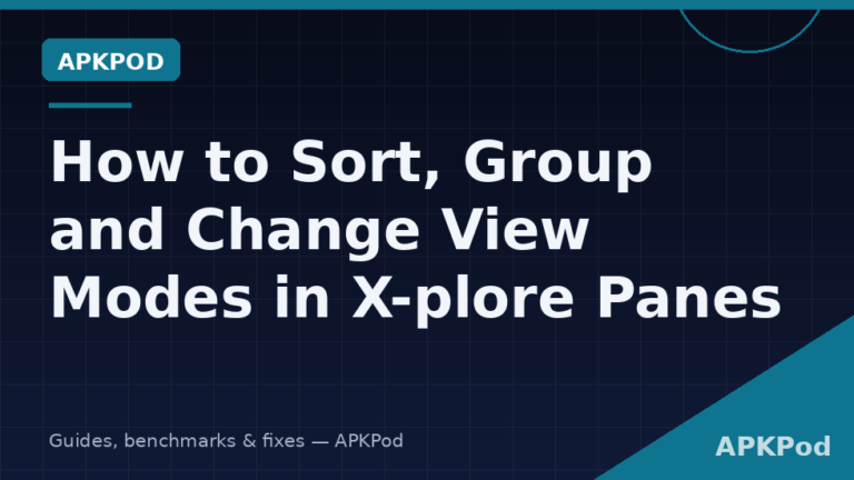 How to Sort, Group and Change View Modes in X-plore Panes
