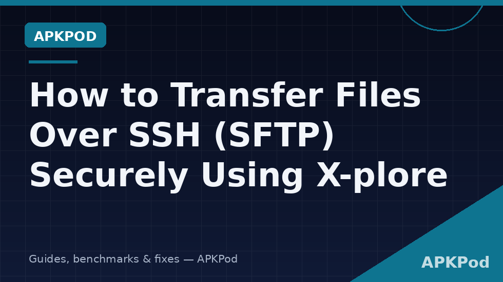 Transfer files SFTP SSH Xplore file manager server settings showing SSH port 22, username and host key verification