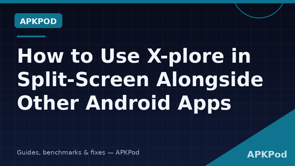 X-plore screen in split-screen beside an email app on an Android tablet
