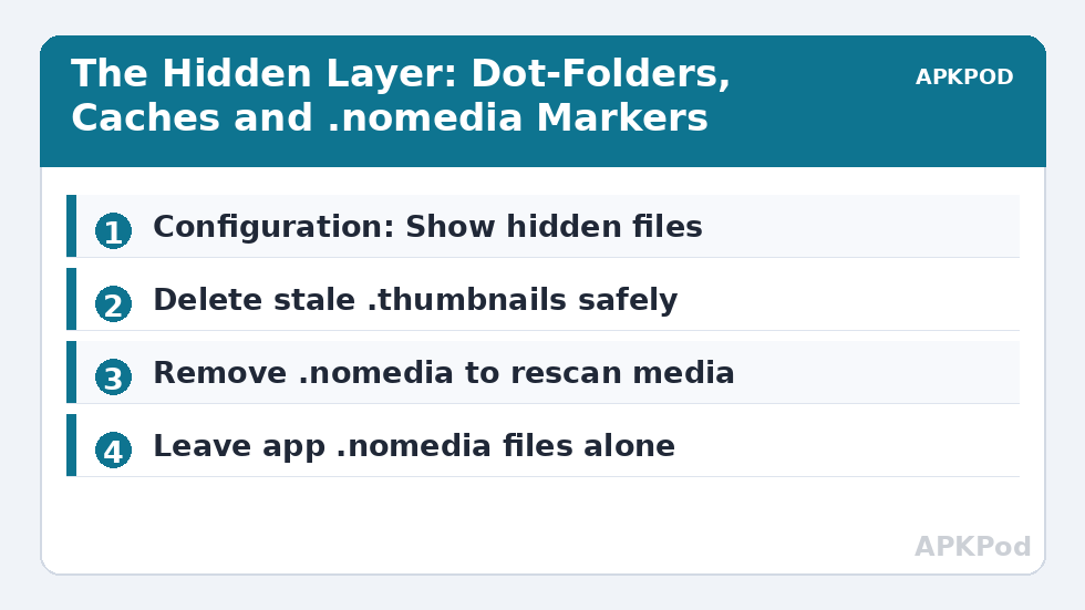 The Hidden Layer: Dot-Folders, Caches and .nomedia Markers
