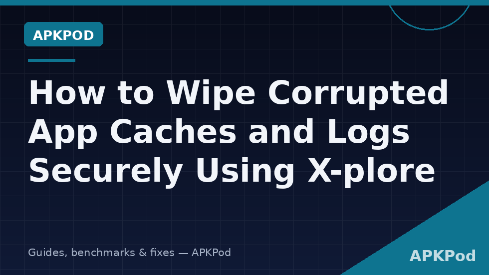 Diagram showing which cache and log locations X-plore can clear and which Android protects per app