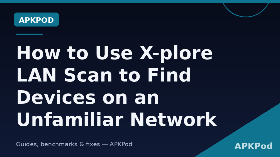 X-plore screen showing LAN scan results with device addresses found on an unfamiliar Wi-Fi network
